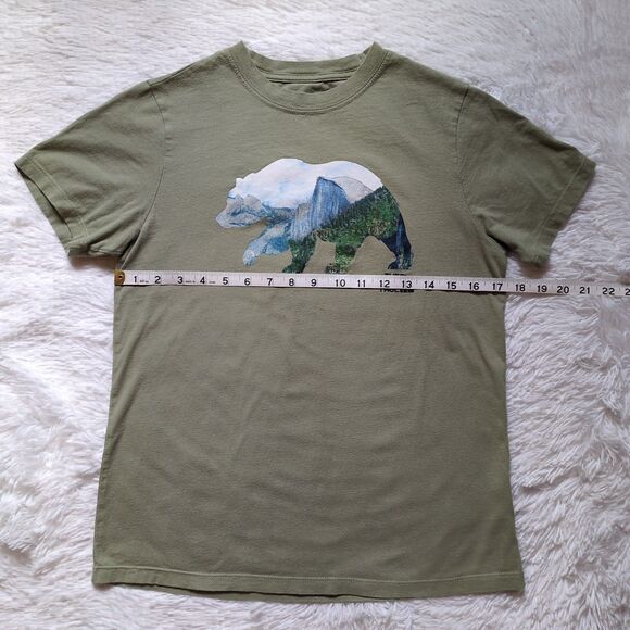 The North Face Bear Graphic T-Shirt Women's Small Green Crew Neck Short Sleeve - Picture 4 of 7